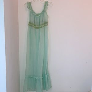 Vintage Barbizon Cotton Sheer nightgown Dress Size Small